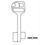 HSP00277 CAWI/WITTKOPP CAW1 DOUBLE BITTED SAFE KEY BLANK 65MM