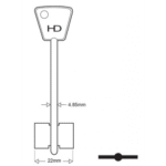 RTS035 XDB016 LFDB1 L&F DOUBLE BITTED SAFE KEY BLANK