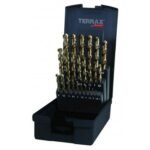 LSUNR071 RUKO TERRAX DIN 338 HSS TIN COATED TWIST DRILL BITS (PLASTIC CASE OF 25)