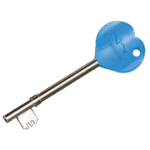 N & C PHLEXICARE GENUINE RADAR KEY BLUE HEART (STAINLESS STEEL)