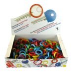 BOX OF 200 ASSORTED KEY BOW RINGS
