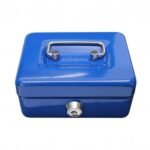 CATHEDRAL CBBL4 BLUE 4 INCH CASH BOX WITH COIN SLOT IN LID