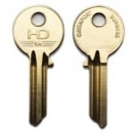 H0001 1A BRASS YALE CYLINDER KEY BLANK
