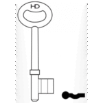 KB0068 L082 B439 2 UNION 2L MORTICE KEY BLANK