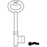 KB0069 L083 B439 3 UNION 2L MORTICE KEY BLANK