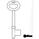 KB0072 L087 B440 UNION 3L MORTICE KEY BLANK