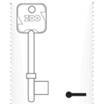 MUN010 ZOO Z300Z 3L-UN GENUINE MORTICE KEY BLANK FOR 2177/2277 LOCKS