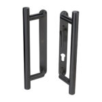 Coastal Group KM950B BLU Patio Sliding Door Handles Back To Back Blank Plate & Euro Cut-Out with Lever (LEAD TIME: 2-3 DAYS)
