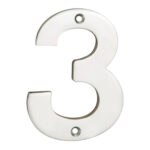 Eurospec NUM10103BSS Numerals Number 3 (LEAD TIME: 2-3 DAYS)