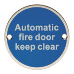 Eurospec SEX1022SSS Automatic Fire Door Keep Clear (LEAD TIME: 2-3 DAYS)