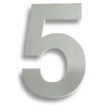 Eurospec NUM10175BSS Stainless Steel 7" Numerals (0-9) (Number 5) (LEAD TIME: 2-3 DAYS)