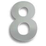 Eurospec NUM10178BSS Stainless Steel 7" Numerals (0-9) (Number 8) (LEAD TIME: 2-3 DAYS)