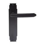 Carlisle Brass ADR012MB Art Deco Lever On Latch Backplate (LEAD TIME: 2-3 DAYS)