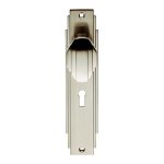 Carlisle Brass ADR021SN Art Deco Knob On Lock Backplate (LEAD TIME: 2-3 DAYS)