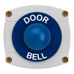 CQR AEB50 IP66 Grey/Blue Surface Box With Momentary Blue Dome - Legend "Door Bell" (LEAD TIME: 2-3 DAYS)
