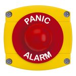 CQR AEB51 IP66 Yellow/Red Surface Box With Momentary Red Dome - Legend "Pool Alarm" (LEAD TIME: 2-3 DAYS)