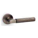 Alexander & Wilks AW200DBZPVD Hurricane Knurled Lever On Round Rose - Dark Bronze PVD (LEAD TIME: 2-3 DAYS)