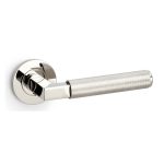 Alexander & Wilks AW200PNPVD Hurricane Knurled Lever On Round Rose - Polished Nickel (LEAD TIME: 2-3 DAYS)