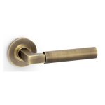 Alexander & Wilks AW201AB Hurricane Plain Lever On Round Rose - Antique Brass (LEAD TIME: 2-3 DAYS)