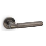 Alexander & Wilks AW220DBZPVD Spitfire Knurled Lever On Round Rose - Dark Bronze PVD (LEAD TIME: 2-3 DAYS)