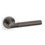Alexander & Wilks AW222DBZPVD Spitfire Reeded Lever On Round Rose - Dark Bronze PVD (LEAD TIME: 2-3 DAYS)