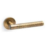 Alexander & Wilks AW223IB Spitfire Hammered Lever On Round Rose (LEAD TIME: 2-3 DAYS)