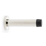 Alexander & Wilks AW616PN Cylinder Projection Door Stop On Rose - Polished Nickel (LEAD TIME: 2-3 DAYS)