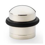 Alexander & Wilks AW638PN Dome Top Floor Mounted Door Stop - Polished Nickel (LEAD TIME: 2-3 DAYS)