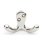 Alexander & Wilks AW773PN Victorian Double Robe Hook - Polished Nickel (LEAD TIME: 2-3 DAYS)