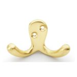 Alexander & Wilks AW773SB Victorian Double Robe Hook - Satin Brass (LEAD TIME: 2-3 DAYS)