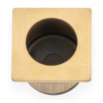 Alexander & Wilks AW993SBPVD Sliding Door Finger Edge Pull Square - Satin Brass PVD (LEAD TIME: 2-3 DAYS)