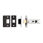 Eurospec BTL25MB 64mm Ce B/T Tubular Mortice Latch Square - Matt Black (LEAD TIME: 2-3 DAYS)