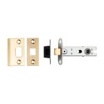 Eurospec BTL30SB 76mm CE B/T Tubular Mortice Latch Square - Satin Brass (LEAD TIME: 2-3 DAYS)