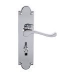 Carlisle Brass CBS68WCCP Victorian Scroll Lever On Shaped Backplate - Bathroom 57mm C/C (Contract Range) (LEAD TIME: 2-3 DAYS)