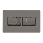 Eurolite ECBN6SWB 6 GANG 10AMP 2WAY SWITCH (LEAD TIME: 2-3 DAYS)