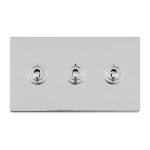 Eurolite ECPCT3SW 3 GANG 10AMP 2WAY TOGGLE SWITCH POLISHED CHROME PLATE (LEAD TIME: 2-3 DAYS)