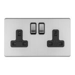 Eurolite ECSS2SOB 2-Gang 13Amp DP Switched Socket (LEAD TIME: 2-3 DAYS)