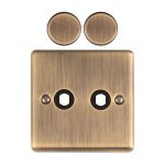 Eurolite EN2DIMABB Dimmer Switch Plate-Antique Brass-2-Gang (LEAD TIME: 2-3 DAYS)