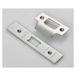 Eurospec FSF5008BSS Forend Strike & Fixing Pack To Suit Flat Latch FLL5030 - Bright Stainless Steel Square Forend (LEAD TIME: 2-3 DAYS)