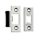 Eurospec FSF5009BSS Forend Strike & Fixing Pack To Suit Heavy Duty Tubular Latch - Bright Stainless Steel Square Forend (LEAD TIME: 2-3 DAYS)
