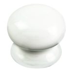Carlisle Brass FTD620APWH Porcelain Knob 30mm (LEAD TIME: 2-3 DAYS)