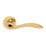 Manital GI5 Giava Lever On Round Rose - Polished Brass (LEAD TIME: 2-3 DAYS)