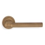 HR5AB Hey Riga Lever Handle On Threaded Round Rose BGO (- Antique Brass) (LEAD TIME: 2-3 DAYS)