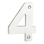 Eurospec NUM10104BSS Numerals Number 4 (LEAD TIME: 2-3 DAYS)