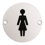 Eurospec SEX1012SSS Signage Female Symbol (LEAD TIME: 2-3 DAYS)