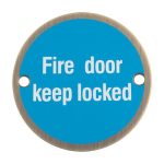 EuroSpec SEX1015AB Signage Fire Door - Keep Locked (LEAD TIME: 2-3 DAYS)