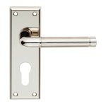 Serozzetta SZR041YPNSN Quaranta Lever On Euro Lock Backplate (LEAD TIME: 2-3 DAYS)