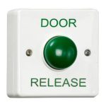 CQR AEB17/DR Surface Mounted Plastic Green Dome Button - Legend "Door Release" (LEAD TIME: 2-3 DAYS)