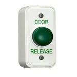 CQR AEB18/DR Surface Mounted Narrow Plastic Green Dome Button - Legend "Door Release" (LEAD TIME: 2-3 DAYS)