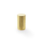 Alexander & Wilks AW800-35-SBPVD Brunel Knurled Cylinder Cupboard Knob - Satin Brass PVD 35mm (LEAD TIME: 2-3 DAYS)
